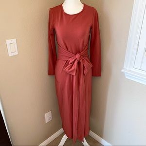 J.Jill | Brick Red Belted Maxi Dress